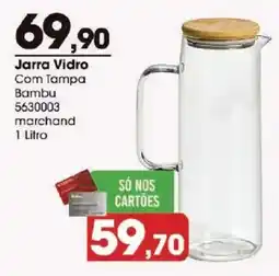 Zaffari Jarra Vidro Com Tampa Bambu oferta