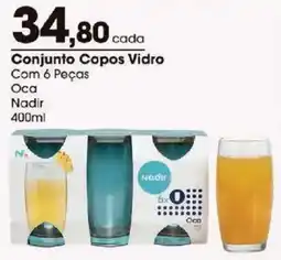 Zaffari Conjunto Copos Vidro oferta