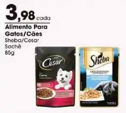 Zaffari Alimento Para Gatos/Cães Sheba/Cesar Sachê oferta