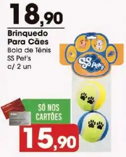 Zaffari Brinquedo para cães bola de tênis ss pet's oferta