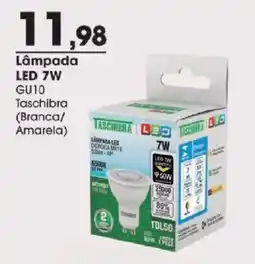 Zaffari Lâmpada led 7w gu10 taschibra (branca/amarela) oferta
