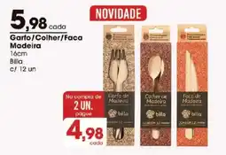 Zaffari Garfo/Colher/Faca Madeira oferta