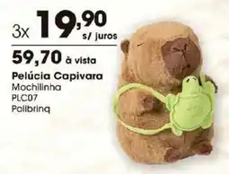 Zaffari Pelúcia Capivara Mochilinha oferta