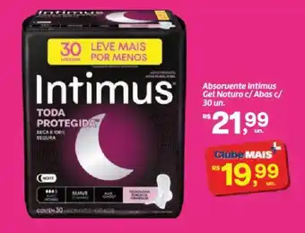 Absorvente intimus gel noturo c/ abas