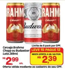 Fort Atacadista Cerveja brahma chop ou budweiser oferta