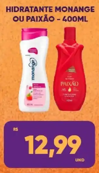 Hidratante monange ou paixão