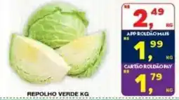 Roldão repolho verde kg oferta