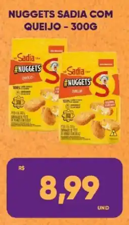 Tatico Nuggets sadia com queijo oferta