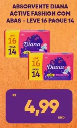 Tatico absorvente diana active fashion com abas oferta