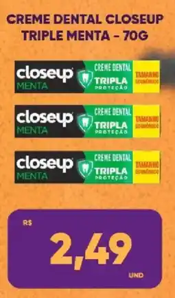 Tatico Creme dental closeup triple menta oferta