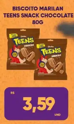Tatico Biscoito marilan teens snack chocolate oferta