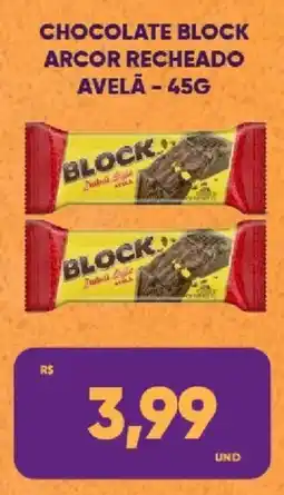 Tatico Chocolate block arcors recheado avela oferta