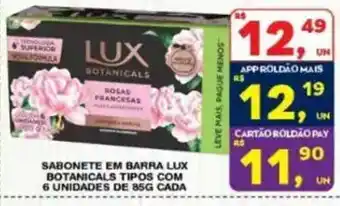 Sabonete em barra lux botanicals tipos com 6 unidades de 85g cada