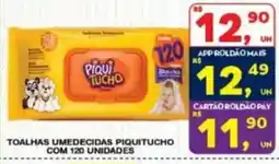 Roldão toalhas umedecidas piquitucho oferta