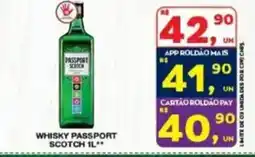 Roldão Whisky passport scotch 1l oferta