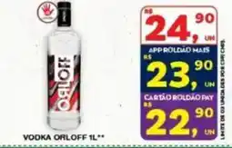 Roldão Vodka orloff 1l oferta