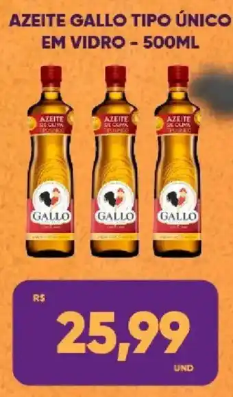 Azeite gallo tipo único em vidro