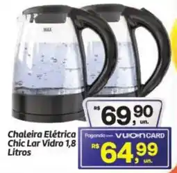 Fort Atacadista Chaleira Elétrica Chic Lar Vidro 1,8 Litros oferta