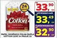 Roldão Cotton - papel higiênico folha dupla oferta