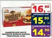 Roldão Aurora - hambúrguer misto faroeste burger oferta