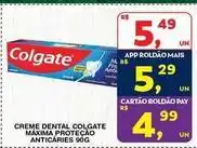 Roldão Colgate - creme dental máxima proteção anticáries oferta