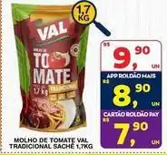 Roldão Val - molho de tomate tradicional sachê oferta