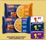 Roldão Adria - macarrão instantâneo sabores oferta