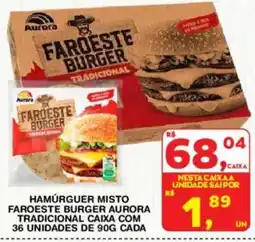 Roldão Hamúrger misto faroeste burger aurora tradicional oferta