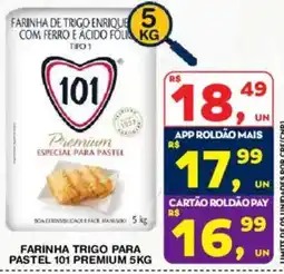 Roldão Farinha trigo para pastel 101 premium oferta