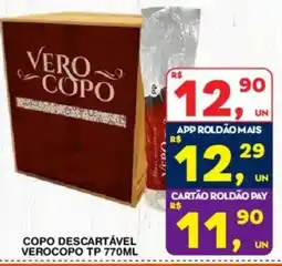 Roldão copo descartável veroco po tp oferta