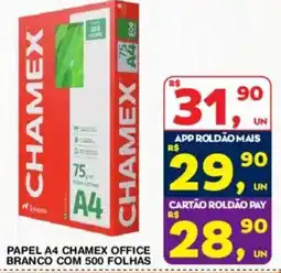Roldão Papel a4 chamex office branco oferta