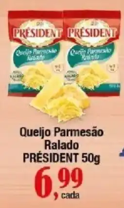 Supermercados Unidos Queijo Parmesão Ralado PRÉSIDENT oferta