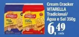 Supermercados Unidos cream cracker vitarella tradicional/água e sal oferta
