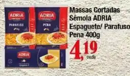 Supermercados Unidos massas cortadas sêmola adria oferta