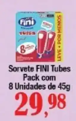 Supermercados Unidos Sorvete fini tubes oferta