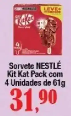 Supermercados Unidos Sorvete nestlé kit kat pack oferta