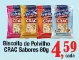 Supermercados Unidos Biscoito de Polvilho CRAC Sabores oferta