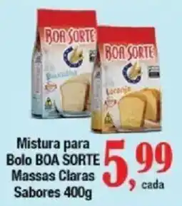 Supermercados Unidos Mistura para Bolo BOA SORTE Massas Claras Sabores oferta