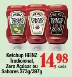 Supermercados Unidos Ketchup heinz tradicional, zero açúcar ou sabores oferta