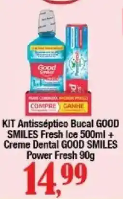 Supermercados Unidos Kit antisséptico bucal good smiles fresh ice oferta