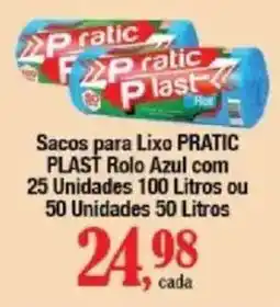 Supermercados Unidos sacos para lixo pratic plast rolo azul oferta