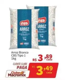 Macromix Atacado Arroz branco cbs tipo 1 oferta