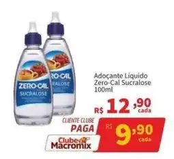 Macromix Atacado Adoçante Líquido Zero-Cal Sucralose oferta