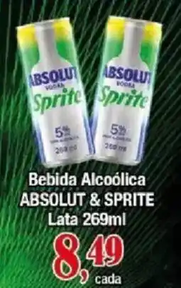Supermercados Unidos Bebida Alcoólica ABSOLUT & SPRITE oferta