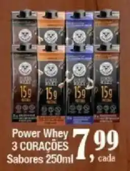 Supermercados Unidos Power Whey 3 corações oferta