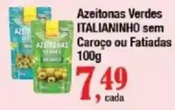 Supermercados Unidos Azeitonas verdes italianinho sem caroço ou fatiadas oferta