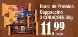 Supermercados Unidos barra de proteína cappuccino 3 corações oferta