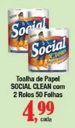 Supermercados Unidos Toalha de Papel Social Clean oferta