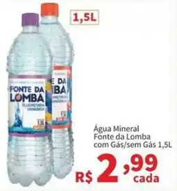 Macromix Atacado Água mineral fonte da lomba com gás/sem gás oferta