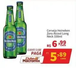 Macromix Atacado Cerveja Heineken Zero Alcool Long Neck oferta
